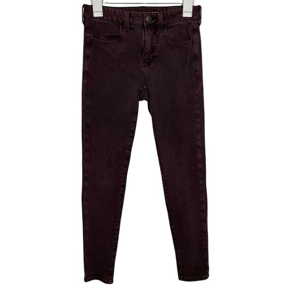 American Eagle Super Stretch Plum High Waisted Skinny Jeans - Picture 1 of 7